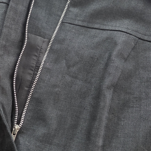 100% Linen Classic Black Sleeveless Dress Donna Morgan Size 4 - Picture 10 of 15